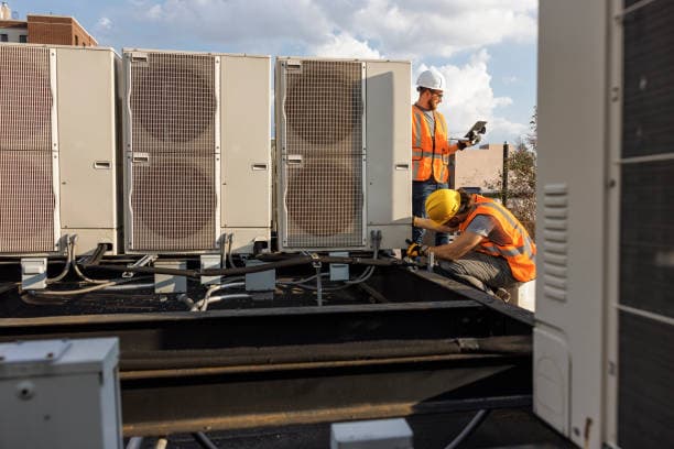 HVAC Technician working on air conditioning unit - EPA 608 certified technician with commercial experience
